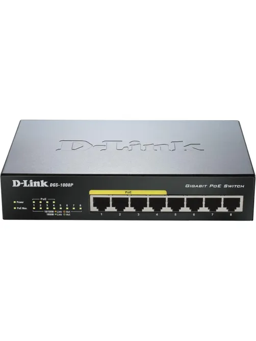 Коммутатор D-Link DGS-1008P/E1A