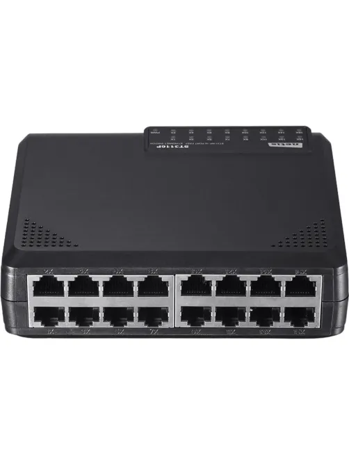 Коммутатор Netis ST3116P неуправляемый, 16-портовый, 100 Мбит/с