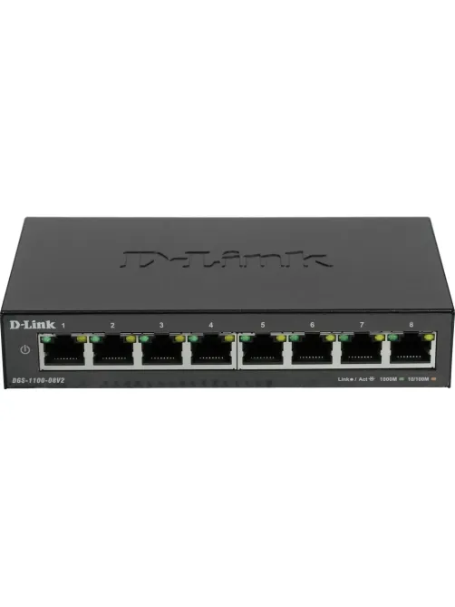 Коммутатор D-Link DGS-1100-08V2/A1A L2 8 портов 10/100/1000Base-T настр