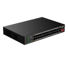 Коммутатор DAHUA (DH-SF1026LP) 24xRJ45 100Mb PoE, 2xRJ45 1Gb