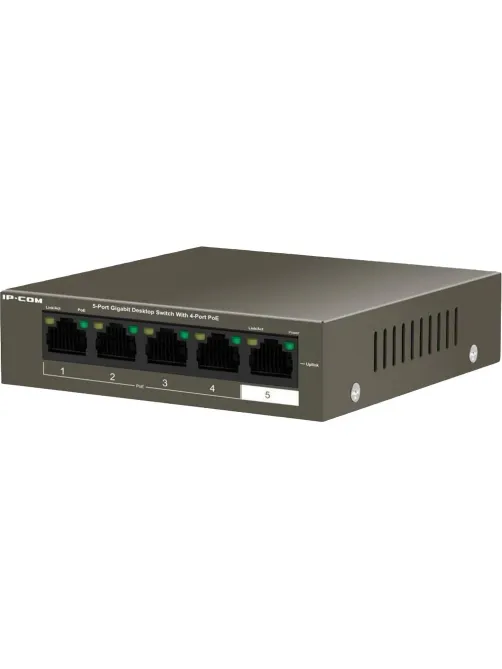 Коммутатор IP COM 4 порта  802.3at (PoE+) 5 портов 10/100 1000 М/сек