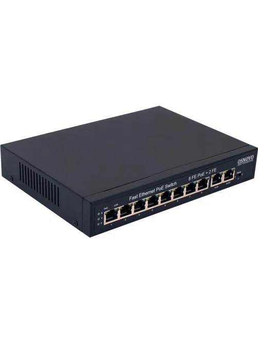 Коммутатор Osnovo SW-21000(120W) (L2) 10x100Мбит/с 8PoE 120W неуправляемый