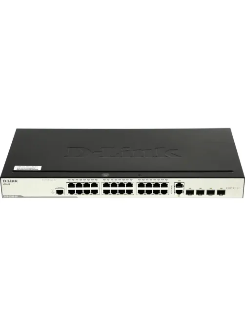 Коммутатор D-Link DES-3200-28/C1A, L2 24x10/100Base-TX, 2xSFP, 2 комбо