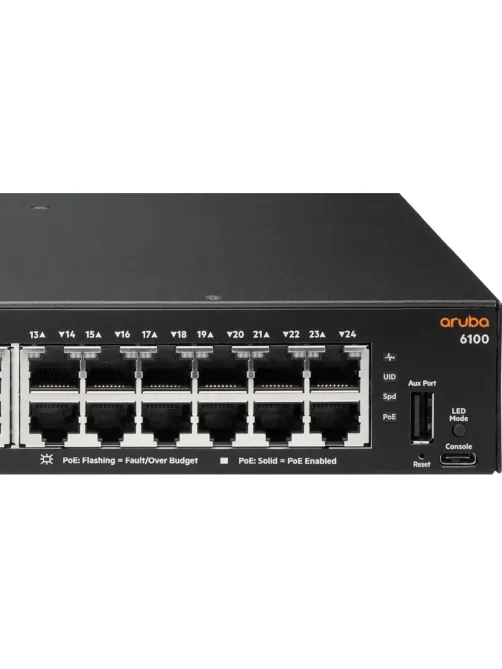 Коммутатор HPE Aruba JL677A 6100 24G Class4 PoE