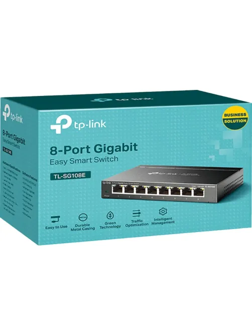 Коммутатор TP-Link TL-SG108E (L2) 8x1Гбит/с управляемый