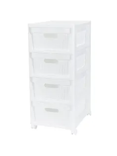 Комод BP_на колесах Velvet, 4 ящика,300х385х690 ММ (Белый)