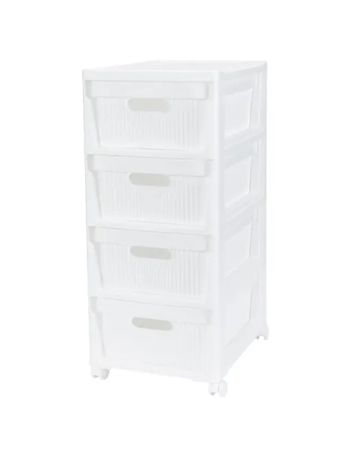 Комод BP_на колесах Velvet, 4 ящика,300х385х690 ММ (Белый)