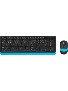 Набор клавиатура+мышь A4Tech Fstyler FG1010 кл:черн/син м:черн/син USB WLS