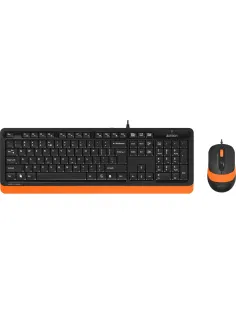 Набор клавиатура+мышь A4Tech Fstyler F1010 кл:черн/оранж м:черн/оранж USB