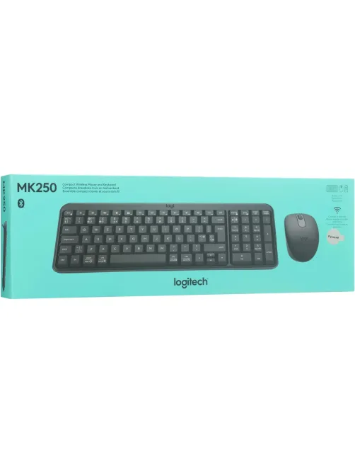 Набор клавиатура+мышь Logitech MK250 BT Graphite рус,беспроводн(920-013853)