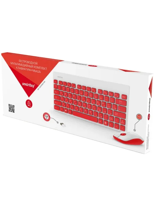 Набор клавиатура+мышь Smartbuy 220349AG красно-белый (SBC-220349AG-RW) /20