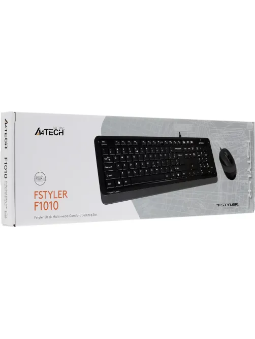Набор клавиатура+мышь A4Tech Fstyler F1010 GREY,черный/серый,USB Multimedia