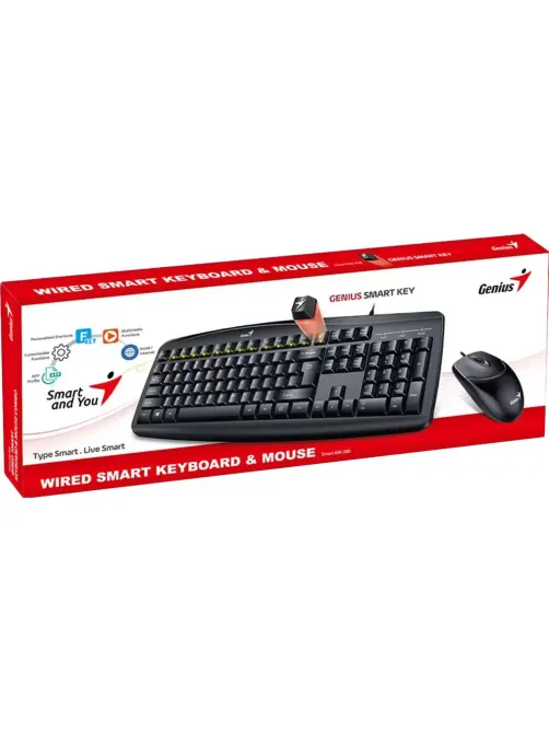 Набор клавиатура+мышь Genius KM-200, черный