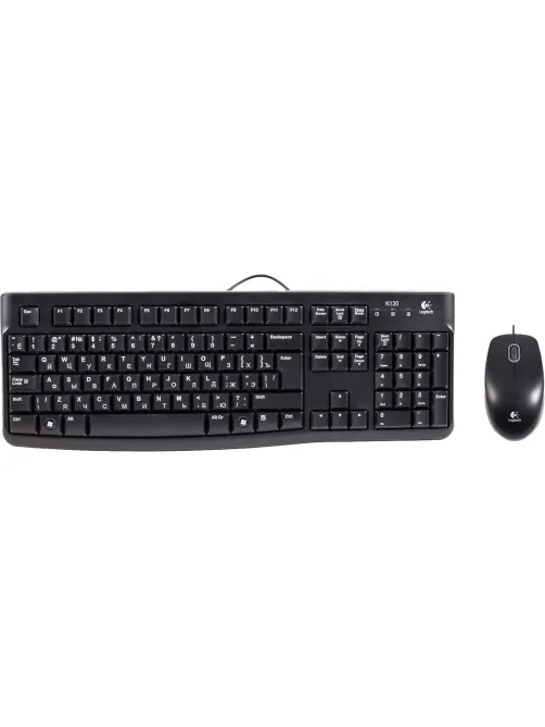 Набор клавиатура+мышь Logitech MK120, Black, ориг РУС грав (920-002561)
