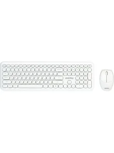 Набор клавиатура+мышь Smartbuy мультимедийный, белый (SBC-666395AG-W)