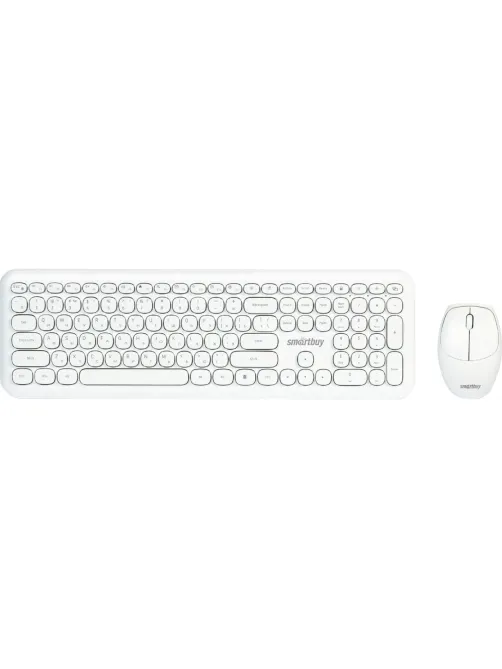Набор клавиатура+мышь Smartbuy мультимедийный, белый (SBC-666395AG-W)