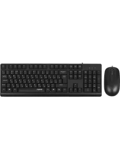 Набор клавиатура+мышь RAPOO проводная X130PRO, цвет - черный