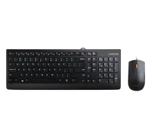 Набор клавиатура+мышь Lenovo проводной 300 черный (GX30M39635)