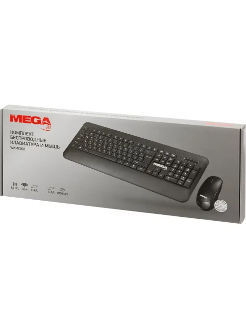 Набор клавиатура+мышь ProMega jet WKMC002 USB WLS RT/1+1 АА/dpi1000/3кн/чер