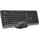 Набор клавиатура+мышь A4Tech Fstyler FG1035 GREY USB беспров. чер/сер