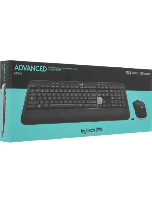 Набор клавиатура+мышь Logitech MK540,черный,USB беспров slim(920-008691)