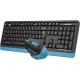 Набор клавиатура+мышь A4Tech Fstyler FG1035 NAVY BLUE USB беспров.чер/син