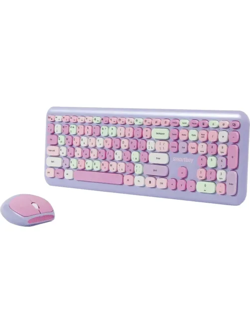 Набор клавиатура+мышь SmartBuy мультимедийный, фиолет (SBC-666395AG-V)