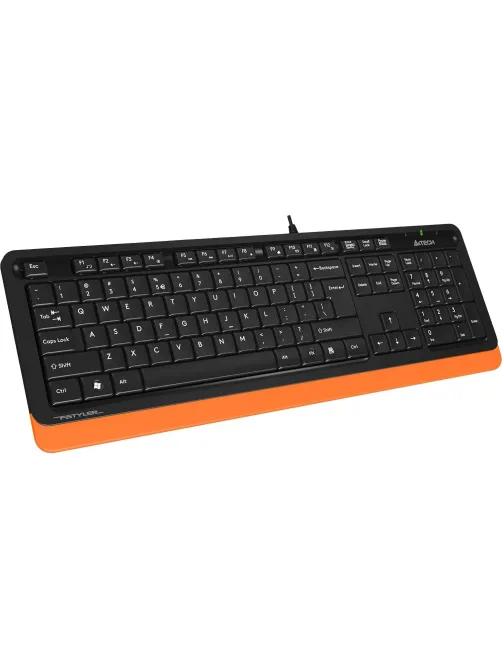 Набор клавиатура+мышь A4Tech Fstyler F1010 кл:черн/оранж м:черн/оранж USB