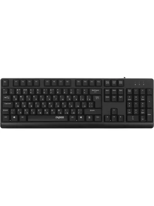 Набор клавиатура+мышь RAPOO проводная X130PRO, цвет - черный