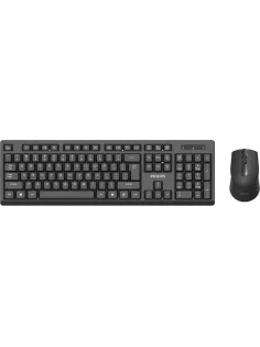 Набор клавиатура+мышь Philips (SPT6324B/60)беспр. 2.4GHz 104кл 1600dpi черн