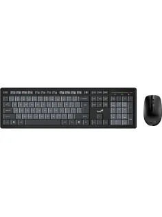 Набор клавиатура+мышь Genius KM-8200, беспроводной, черно-серый