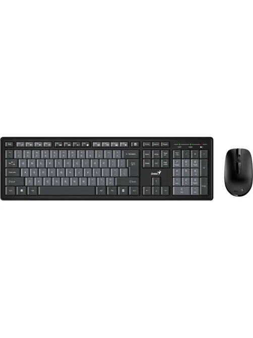 Набор клавиатура+мышь Genius KM-8200, беспроводной, черно-серый