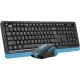 Набор клавиатура+мышь A4Tech Fstyler FG1035 NAVY BLUE USB беспров.чер/син