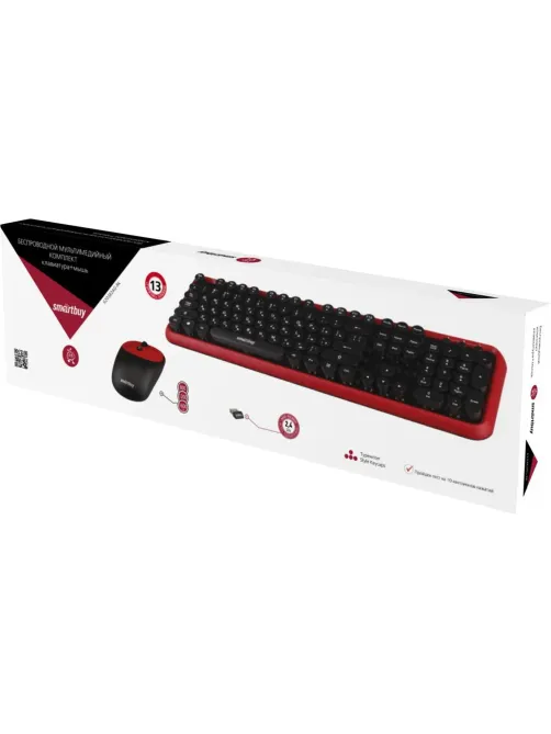Набор клавиатура+мышь Smartbuy 620382AG черно-красный (SBC-620382AG-RK)