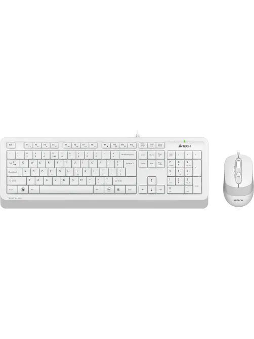 Набор клавиатура+мышь A4Tech Fstyler F1010 клав:бел/сер мышь:бел/сер USB