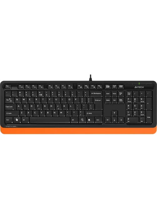 Набор клавиатура+мышь A4Tech Fstyler F1010 кл:черн/оранж м:черн/оранж USB