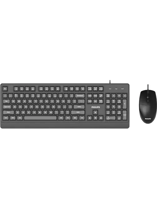 Набор клавиатура+мышь Philips (SPT6247B/60)проводн. USB 104кл 1600dpi чер