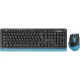 Набор клавиатура+мышь A4Tech Fstyler FG1035 NAVY BLUE USB беспров.чер/син