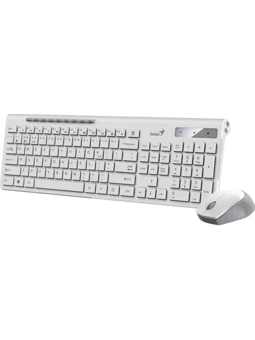 Набор клавиатура+мышь Genius SlimStar 8230, беспроводной, белый