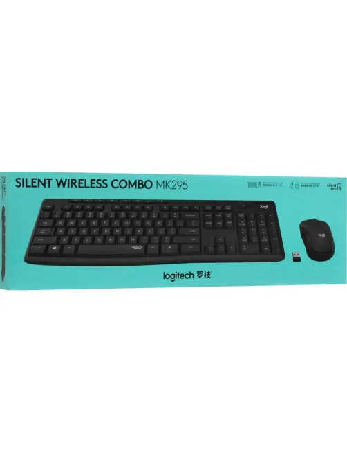 Набор клавиатура+мышь Logitech MK295,черный USB беспровод (920-009813)