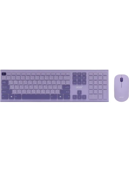 Набор клавиатура+мышь Acer OCC205 (ZL.ACCEE.00D)/Фиолетовый/USB/slim