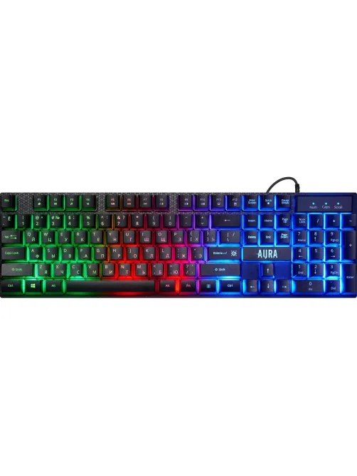 Набор клавиатура+мышь Defender +коврик Aura MKP-117 RU,Light игров. (52117)