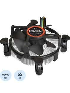 Кулер ExeGate EE97379-PWM, S775/1150/1151/1155/1156, 65W,92мм (EX283279RUS)