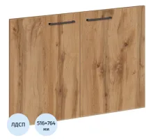 Двери К-Loft для тумбы для оргтехн. 2шт. 241Т005 выс.516 дуб натур