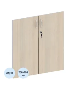 Двери Easy ЛДСП замок (2шт.) 908854 св.дуб/серый В760