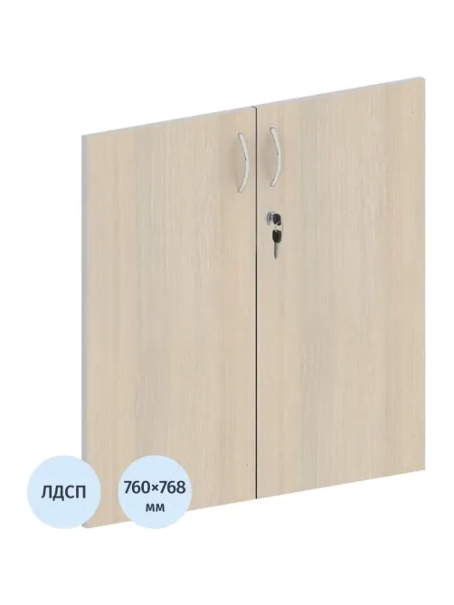 Двери Easy ЛДСП замок (2шт.) 908854 св.дуб/серый В760