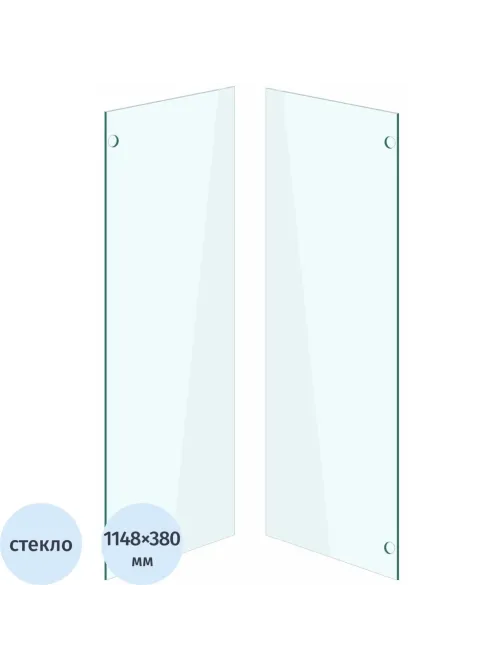 Двери Easy 915511 стекло 1148х380x2х4 бесцветное (2 шт. в уп.)