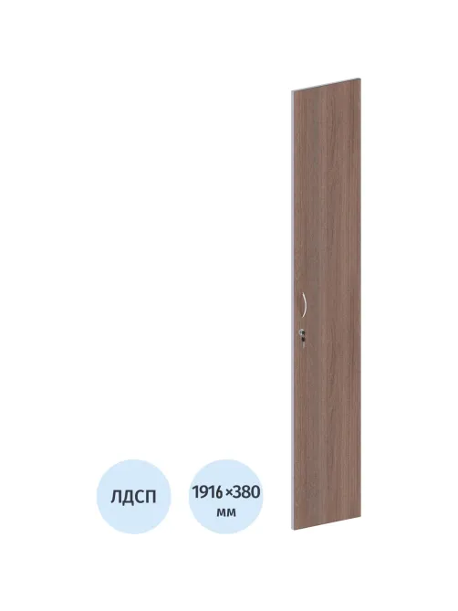 Дверь Easy ЛДСП прав.(1шт.) замок 908858 тем.дуб/серый В1910