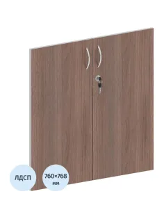 Двери Easy ЛДСП замок (2шт.) 908854 тем.дуб/серый В760