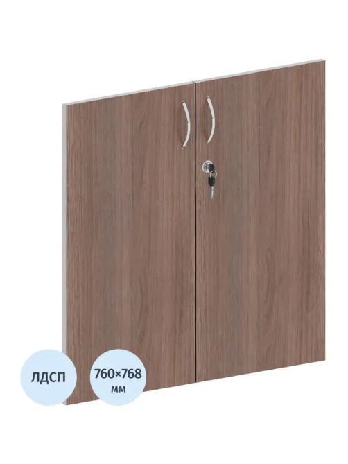 Двери Easy ЛДСП замок (2шт.) 908854 тем.дуб/серый В760